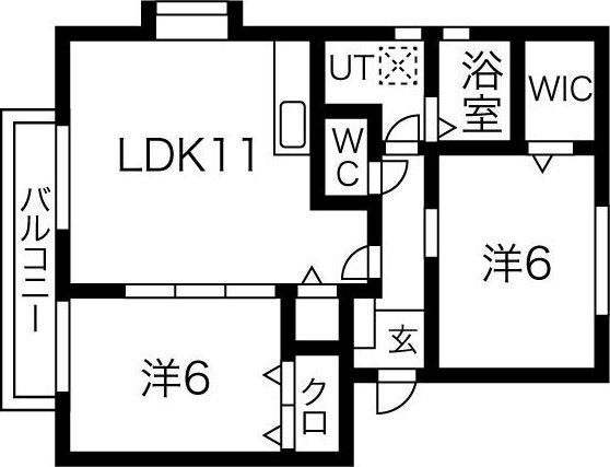 SOURCEII(2LDK/2階)の間取り写真
