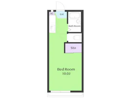 カルム桜新町A(ワンルーム/1階)の間取り写真