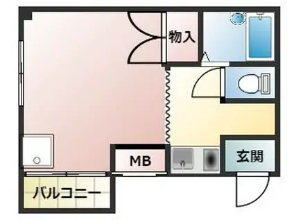 ハイツパーソン倉石(1K/2階)の間取り写真