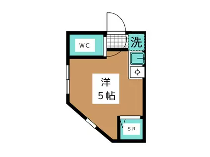 テレシーナ(ワンルーム/1階)の間取り写真