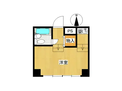 中根第2ビル(ワンルーム/4階)の間取り写真