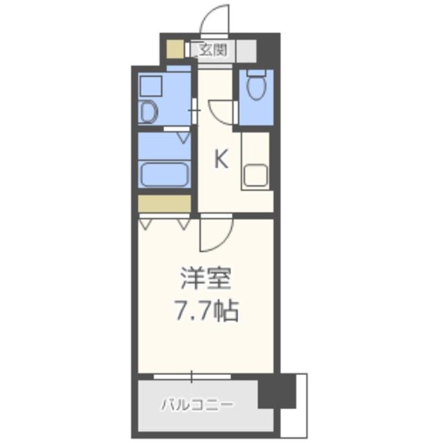 学研都市ビル参番館(1K/4階)の間取り写真