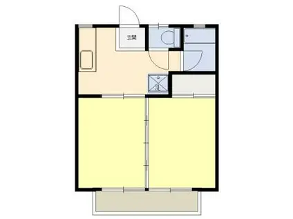 エクセレント(2K/2階)の間取り写真