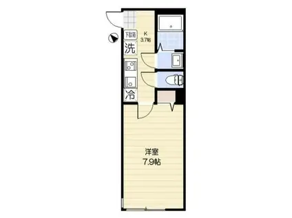 エクセラン北浦和(1K/4階)の間取り写真