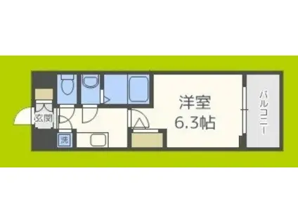 エスリード南堀江レジデンス(1K/7階)の間取り写真