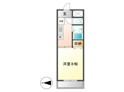 浅井ビル(1K/3階)の間取り写真