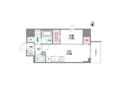 シーズンフラッツ梅田ノース(1LDK/12階)の間取り写真