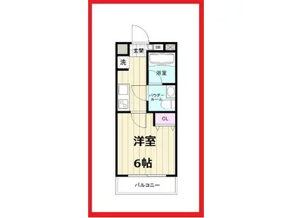 アゼストお花茶屋IV(1K/5階)の間取り写真