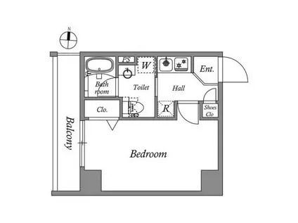 クオリタス押上(1K/3階)の間取り写真