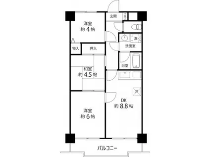 センチュリー浦和(3DK/2階)の間取り写真