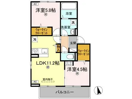 サン・アヴニール(2LDK/3階)の間取り写真