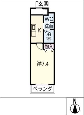 A・CITY守山小幡(1K/4階)の間取り写真