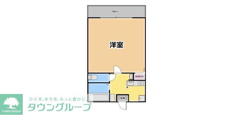 スカイビュー朝霞イースト 203(1K/2階)の間取り写真