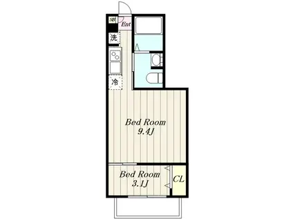 クレールドルネ(1LDK/1階)の間取り写真