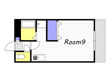 ロイヤルヴィラ下伊福(ワンルーム/2階)の間取り写真