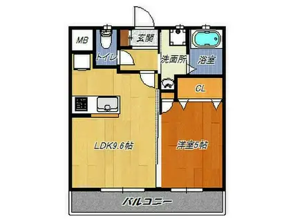 JR南武線 武蔵中原駅 徒歩7分 3階建 築13年(1LDK/1階)の間取り写真