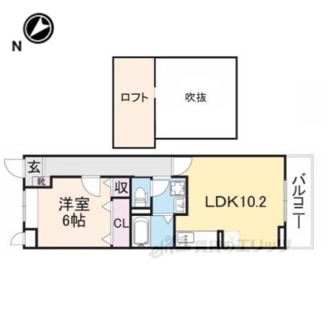 RIRIA VII6(1LDK/3階)の間取り写真