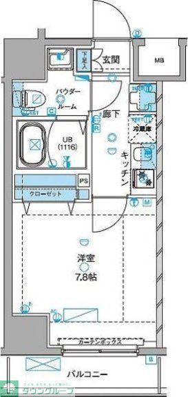 ジェノヴィア浅草IIIグリーンヴェール(1K/6階)の間取り写真