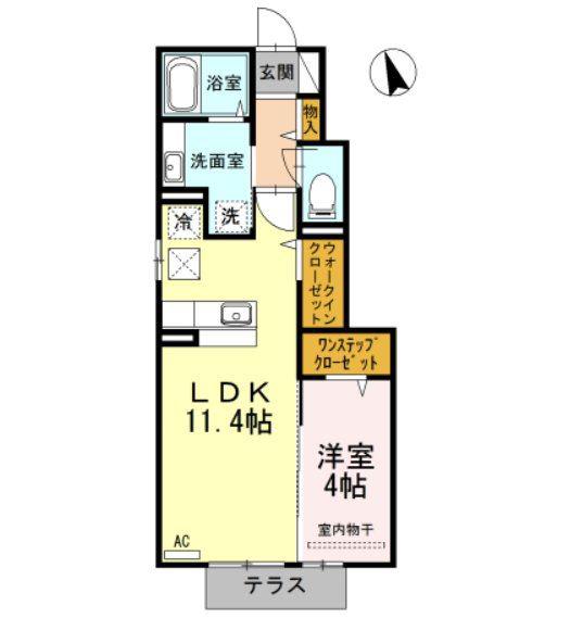 サニーハイツ(1LDK/1階)の間取り写真