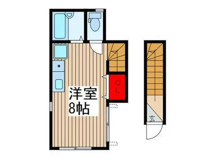 イースタイル松島(ワンルーム/2階)の間取り写真