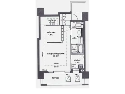 F141(1LDK/13階)の間取り写真