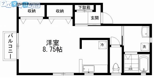 CARRY STONE(1K/2階)の間取り写真