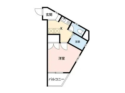 ロックヒル豊島園(1K/2階)の間取り写真