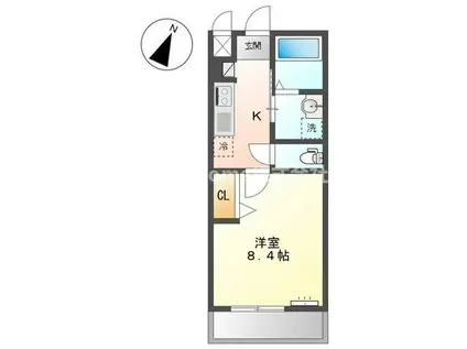 I・S・MII(1K/2階)の間取り写真