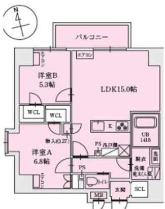 LEGALANDABENO SANMEICHO(2LDK/2階)の間取り写真