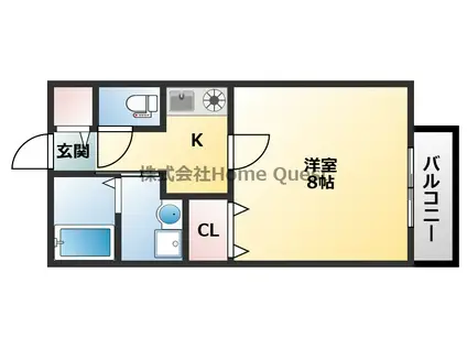 メゾン ドゥ 長瀬(1K/2階)の間取り写真