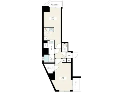 ハーモニーレジデンス品川荏原(1LDK/9階)の間取り写真