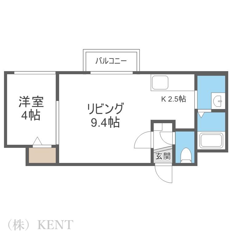 VERDE MARUYAMA(1LDK/2階)の間取り写真