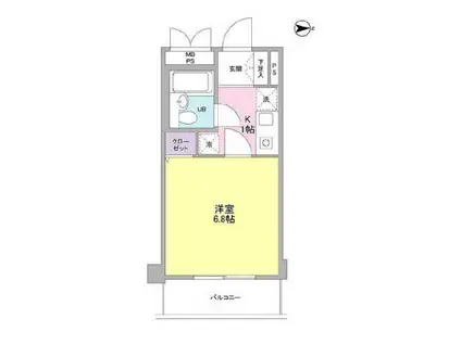 リエータ大塚(1K/2階)の間取り写真