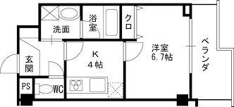 アルグラッド野田阪神(1DK/4階)の間取り写真