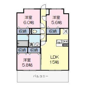 アステージ(3LDK/2階)の間取り写真