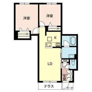 KTMスクエア(2LDK/1階)の間取り写真