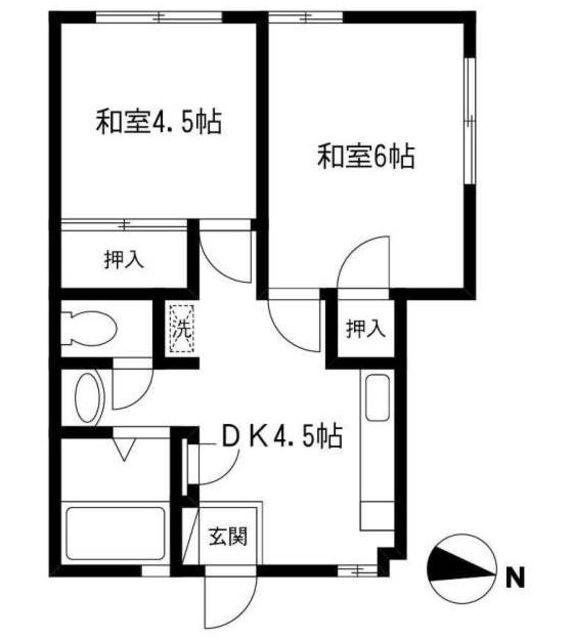 第三和泉ハイツ(2DK/3階)の間取り写真