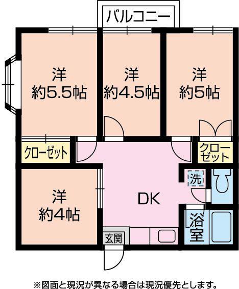 フラワーコーポラス(4DK/2階)の間取り写真