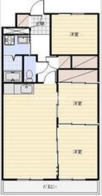 マンションブリッランテ(3LDK/5階)の間取り写真