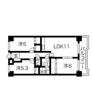 エル・パティオ滝ノ水(3LDK/4階)の間取り写真