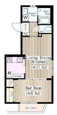 TOKYO FLAT(1LDK/1階)の間取り写真