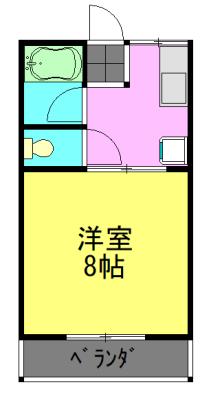サンライフ21(1K/1階)の間取り写真