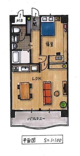 クレールトヨダ(1LDK/3階)の間取り写真