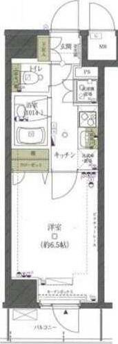 リクレイシア蒲田(1K/6階)の間取り写真