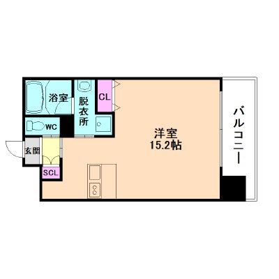 プレジオ海老江(ワンルーム/4階)の間取り写真