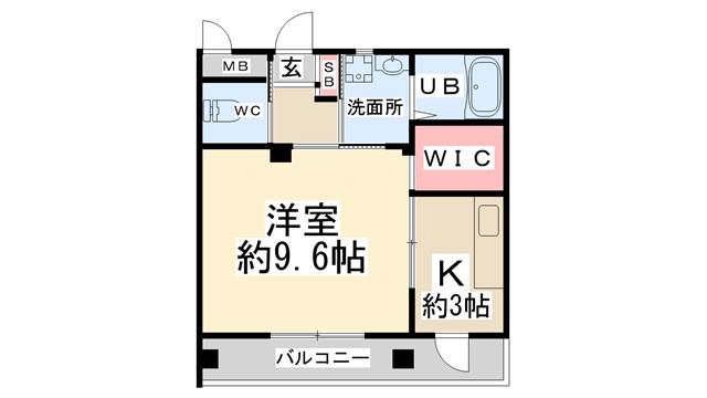 花屋敷日進ビル(1K/5階)の間取り写真