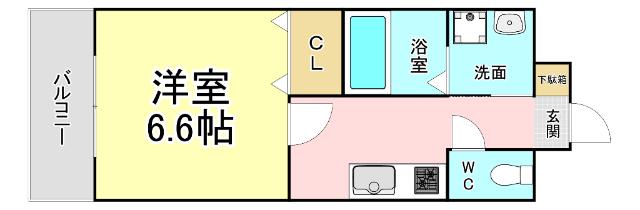 MDIミルファルコ下曽根駅前(1K/3階)の間取り写真