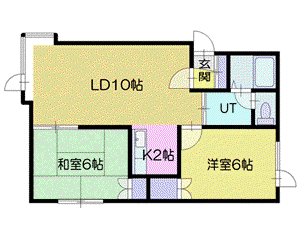 レジェンド92(2LDK/3階)の間取り写真