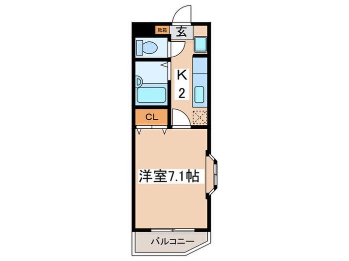 KSサーパス(1K/3階)の間取り写真