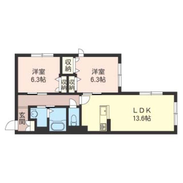 FELISEED(2LDK/1階)の間取り写真